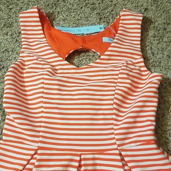 NWT• Bow Back Orange Dreamsicle Dress - Picture 3 of 8